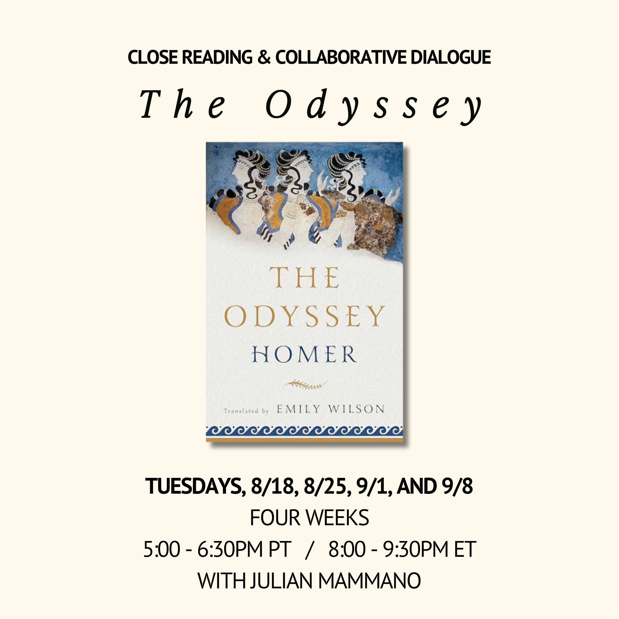 THE ODYSSEY — Four Sessions on Tuesdays