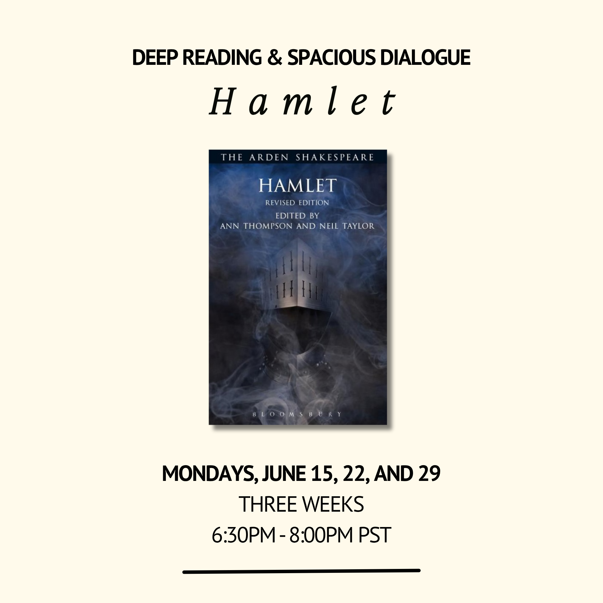 HAMLET — Adults: Three Sessions on Mondays