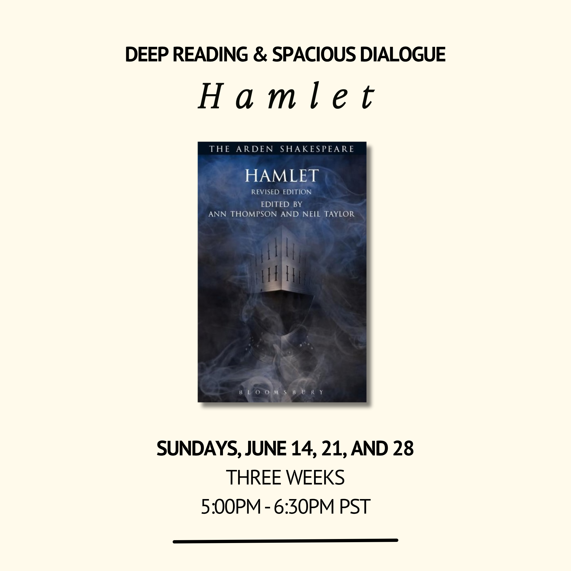 HAMLET — Adults: Three Sessions on Sundays