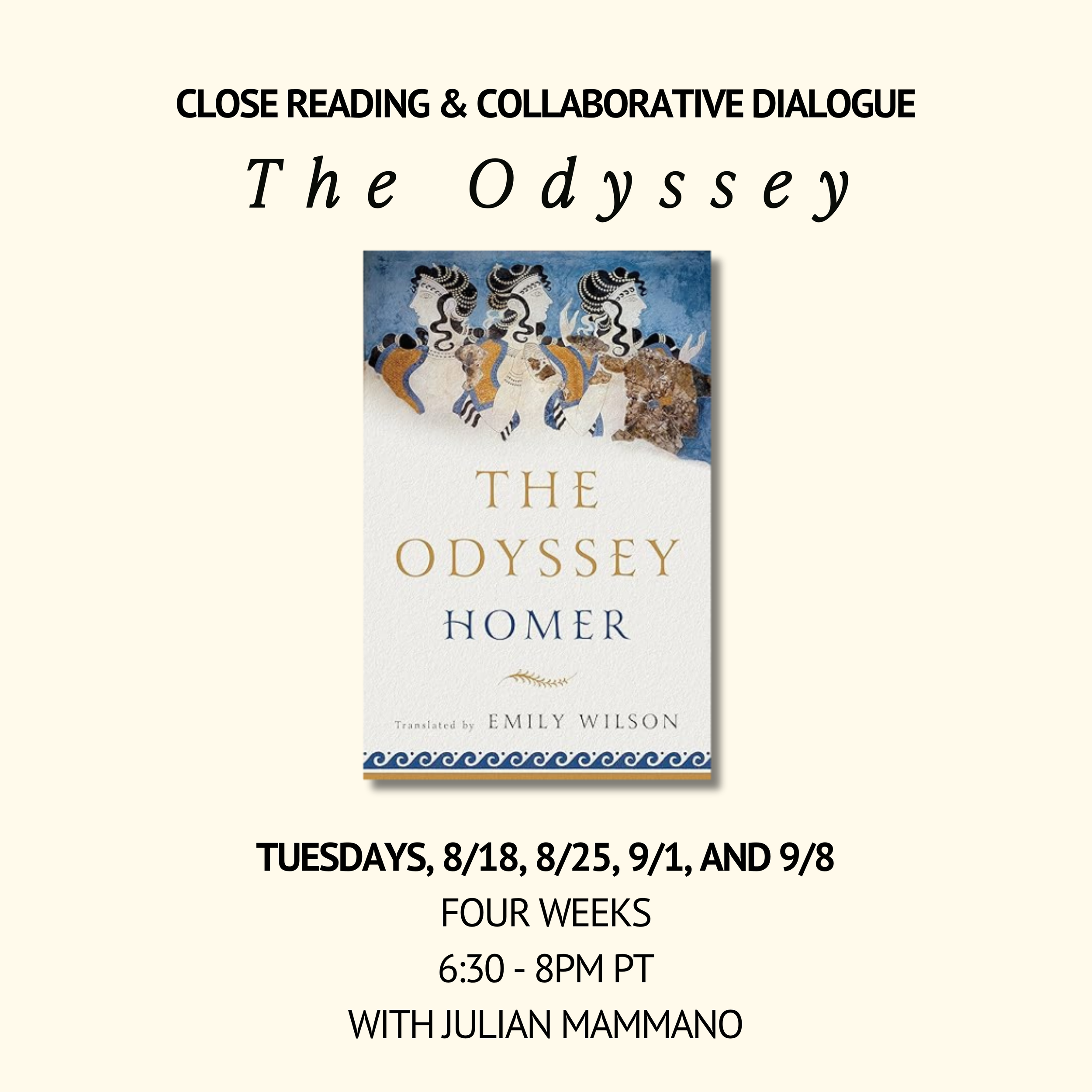 THE ODYSSEY — Four Sessions on Tuesdays
