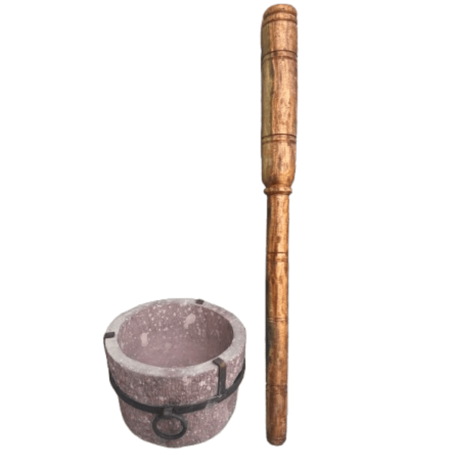 Red Stone Kunda 15" with Iron Braces and Neem 4ft Sota