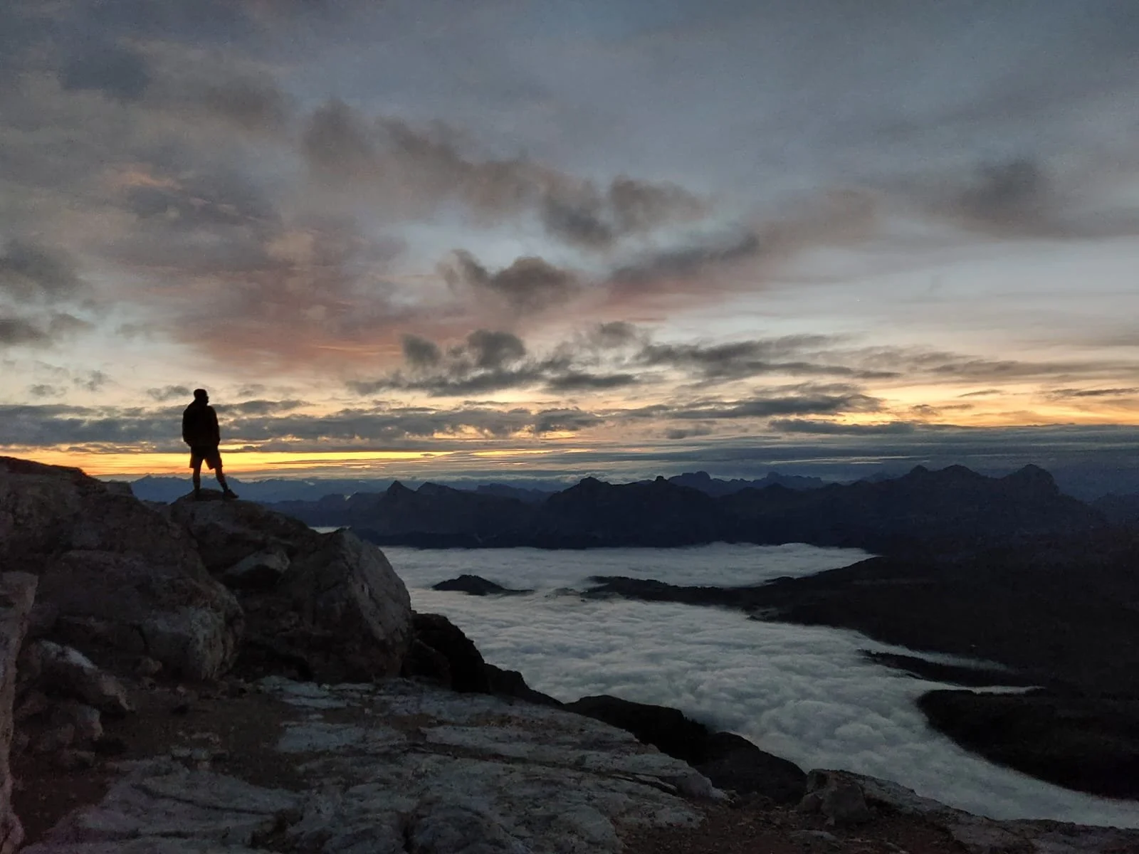 Karl Andraczek on the Peak of the Piz Boe in Italy