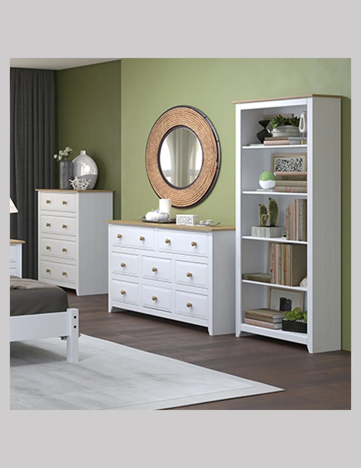 Capri Tall 5 Shelf Bookcase