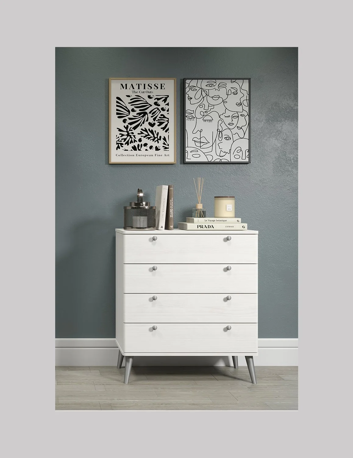 Augusta Curve 4 Drawer Chest