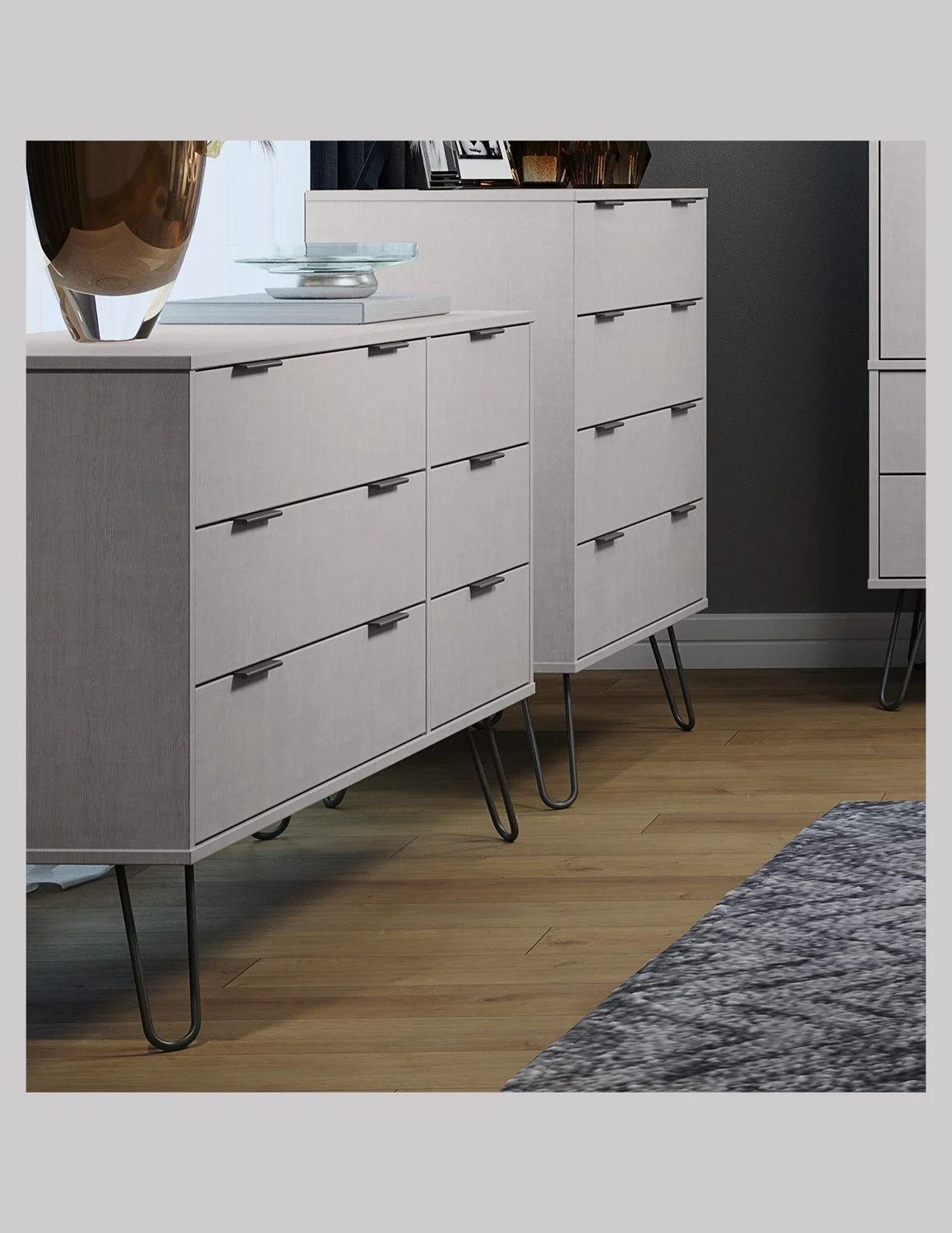 Augusta Grey 3 by 3 Wide Chest