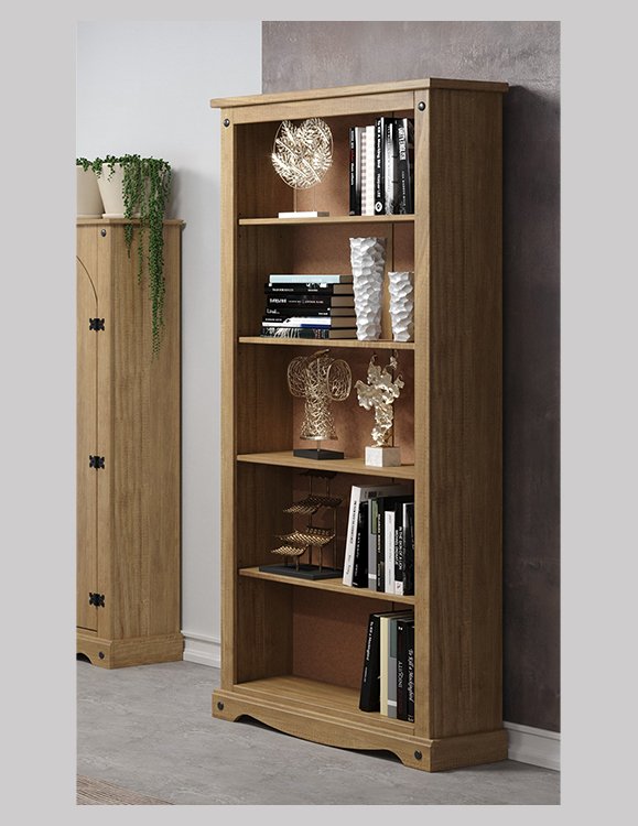 Premium Corona Pine Tall Bookcase