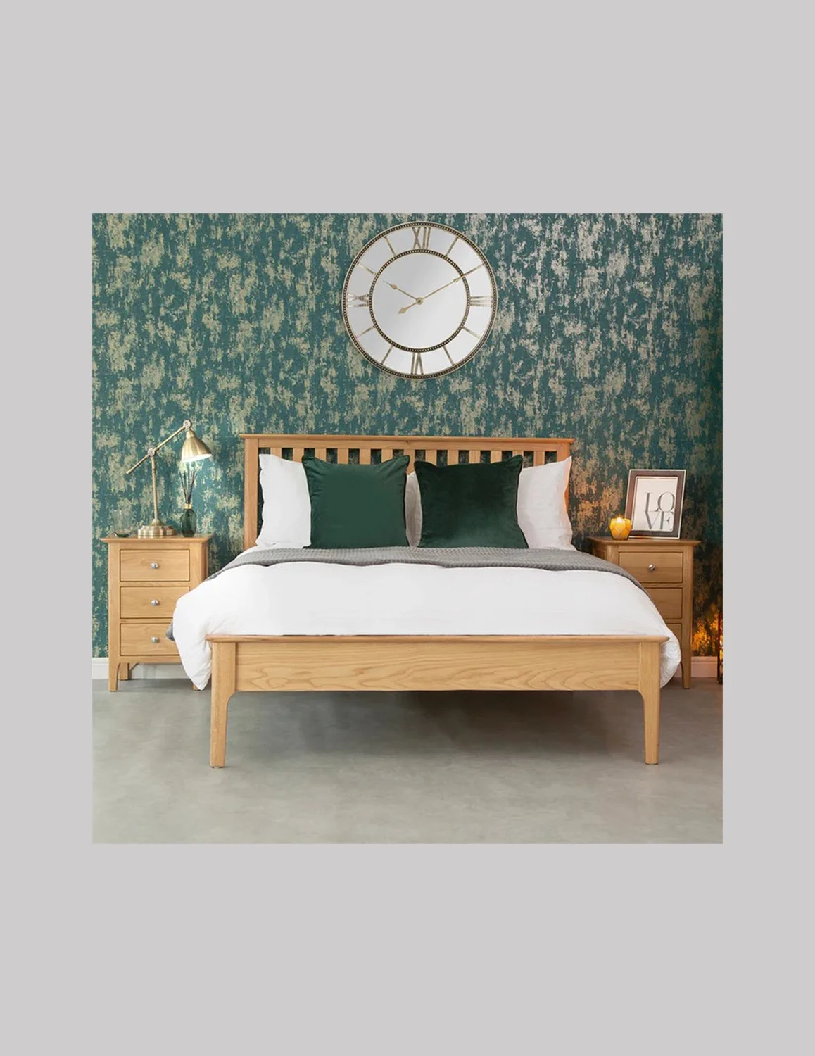 Nordic Oak Single, Double or Kingsize Bed Frames