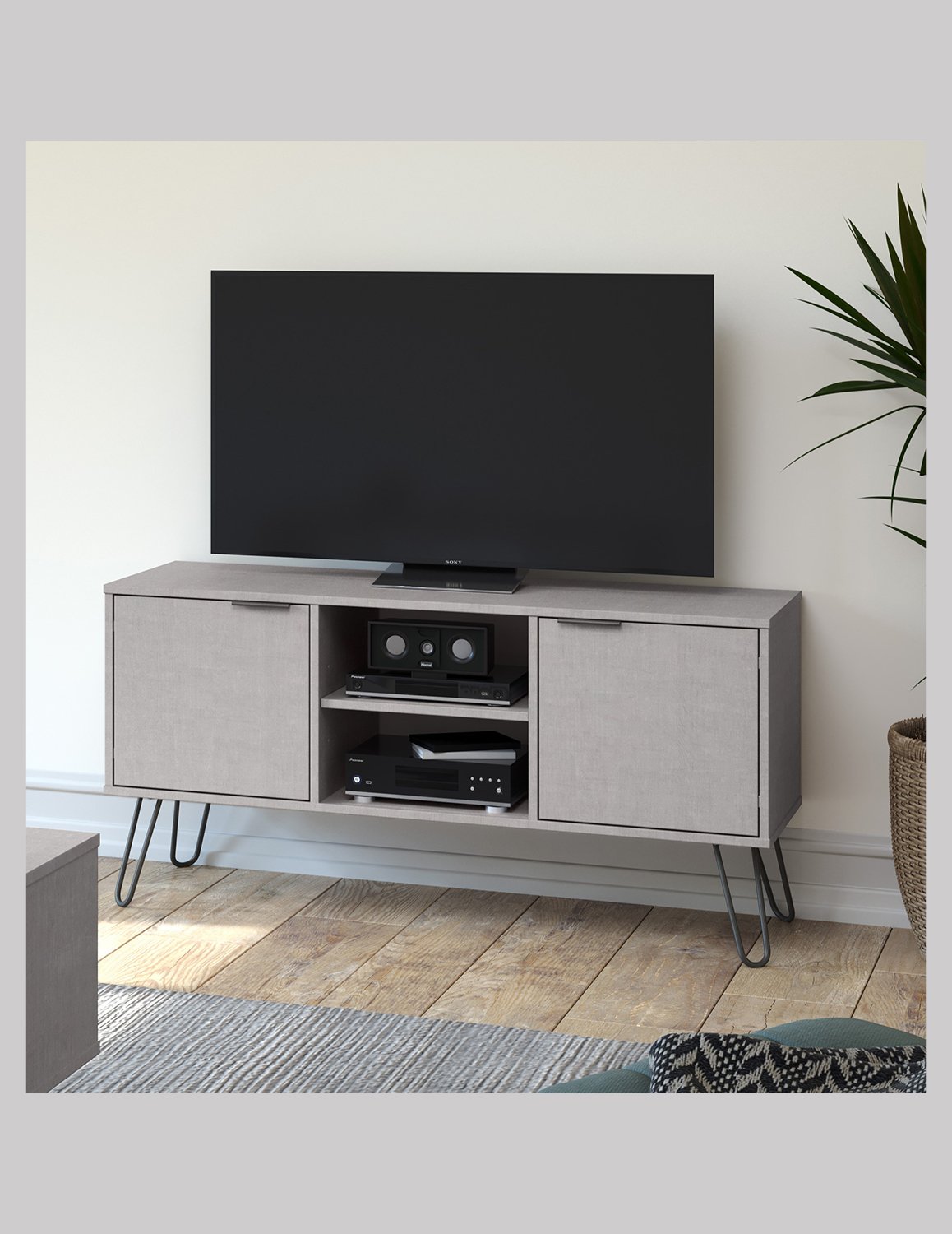Augusta Grey 2 Door TV Unit