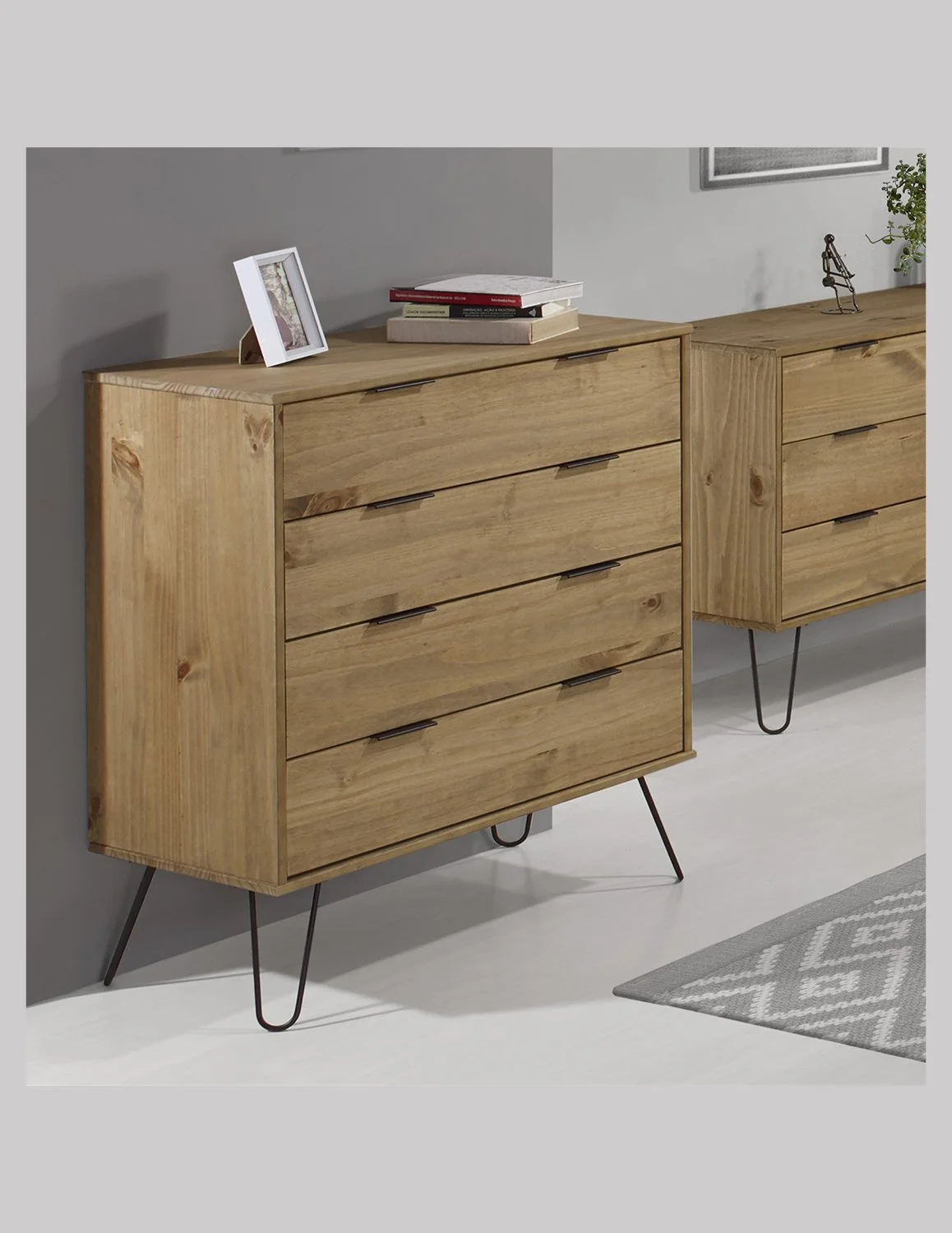 Augusta Pine 4 Drawer Chest