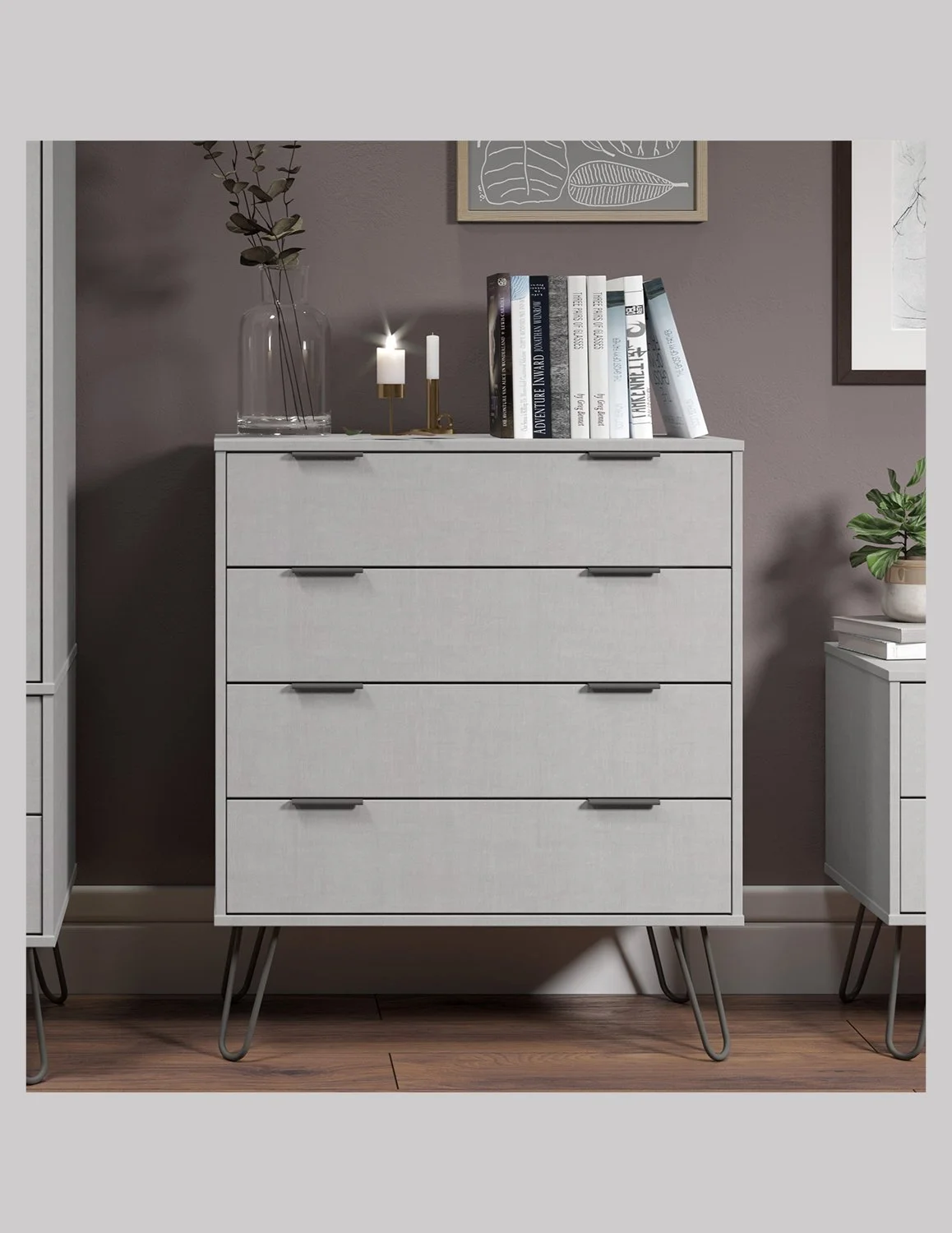 Augusta Grey 4 Drawer Chest