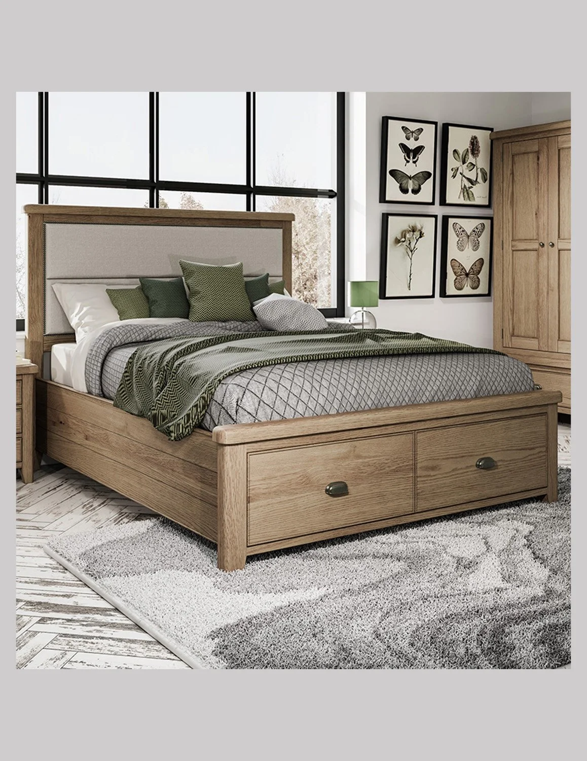 Homestead Smoked Oak Beds - available in 3 sizes