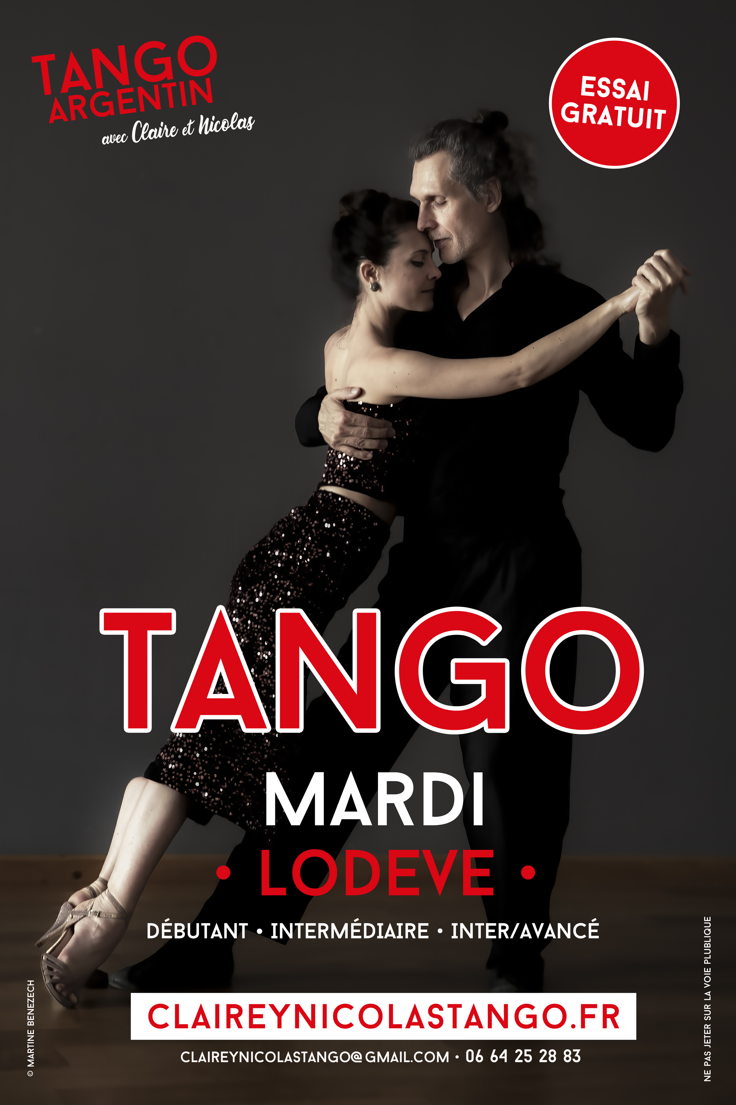 Rentrée Tango Lodève - Cours d'essai gratuit