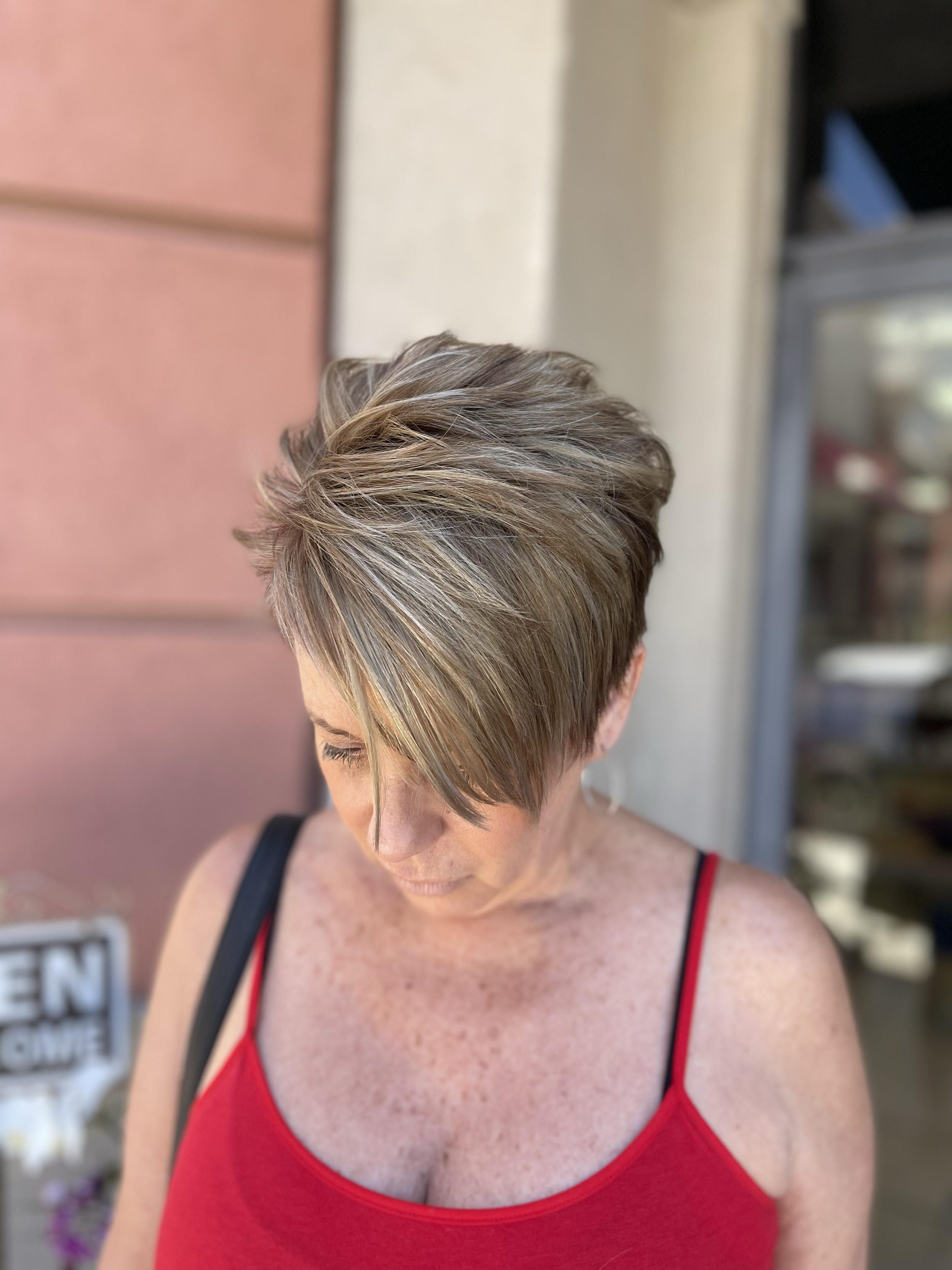 blonde pixie 