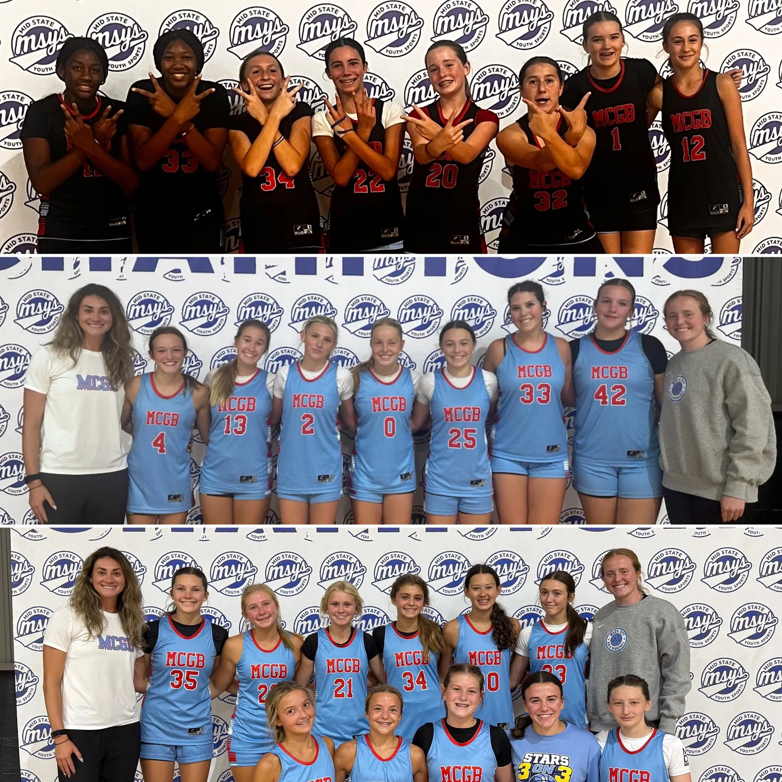 8-4 Day for MCGB and these 3 teams went undefeated! Way to go 2030, 2031 and 2032 Red!!! 🩵❤️