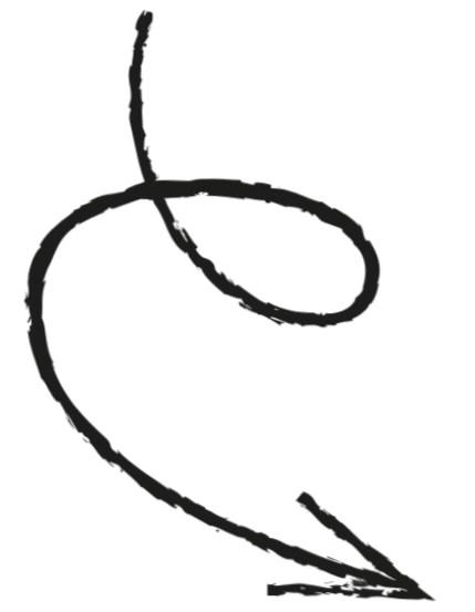 Un dessin en ligne noir sur fond noir, ressemblant à une esquisse abstraite ou un symbole.