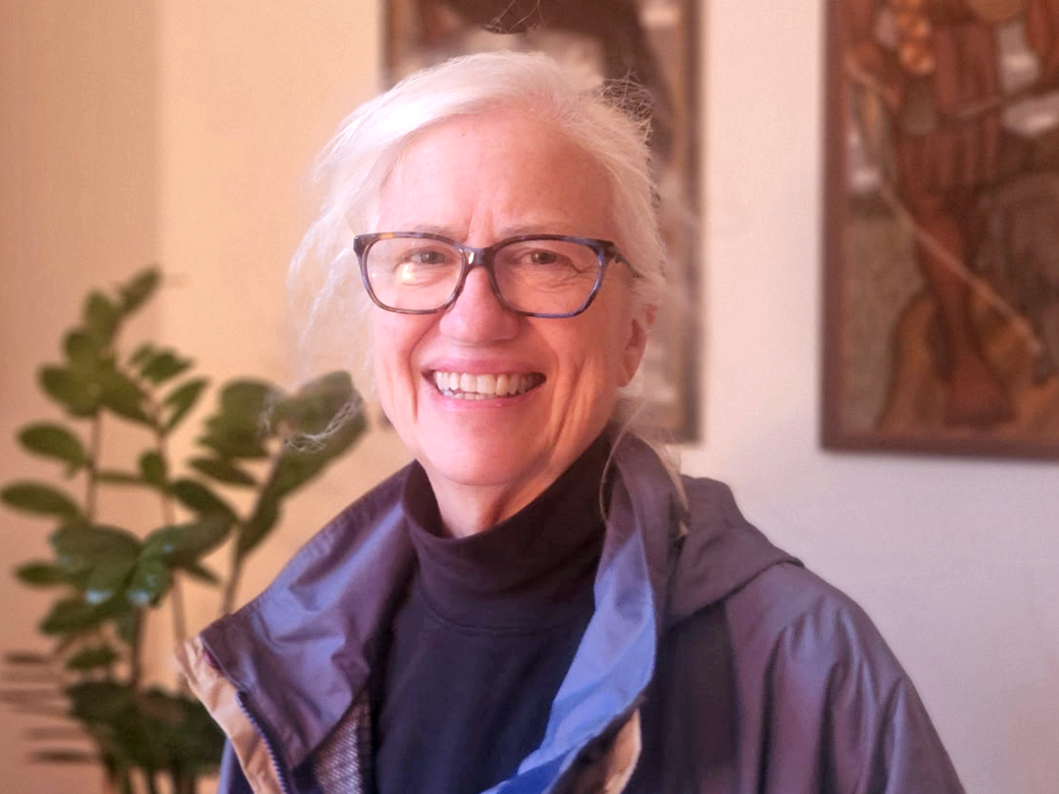 Portrait of a member of Holland Friends Meeting reflecting on finding stillness, strength, and community through the Quaker faith.