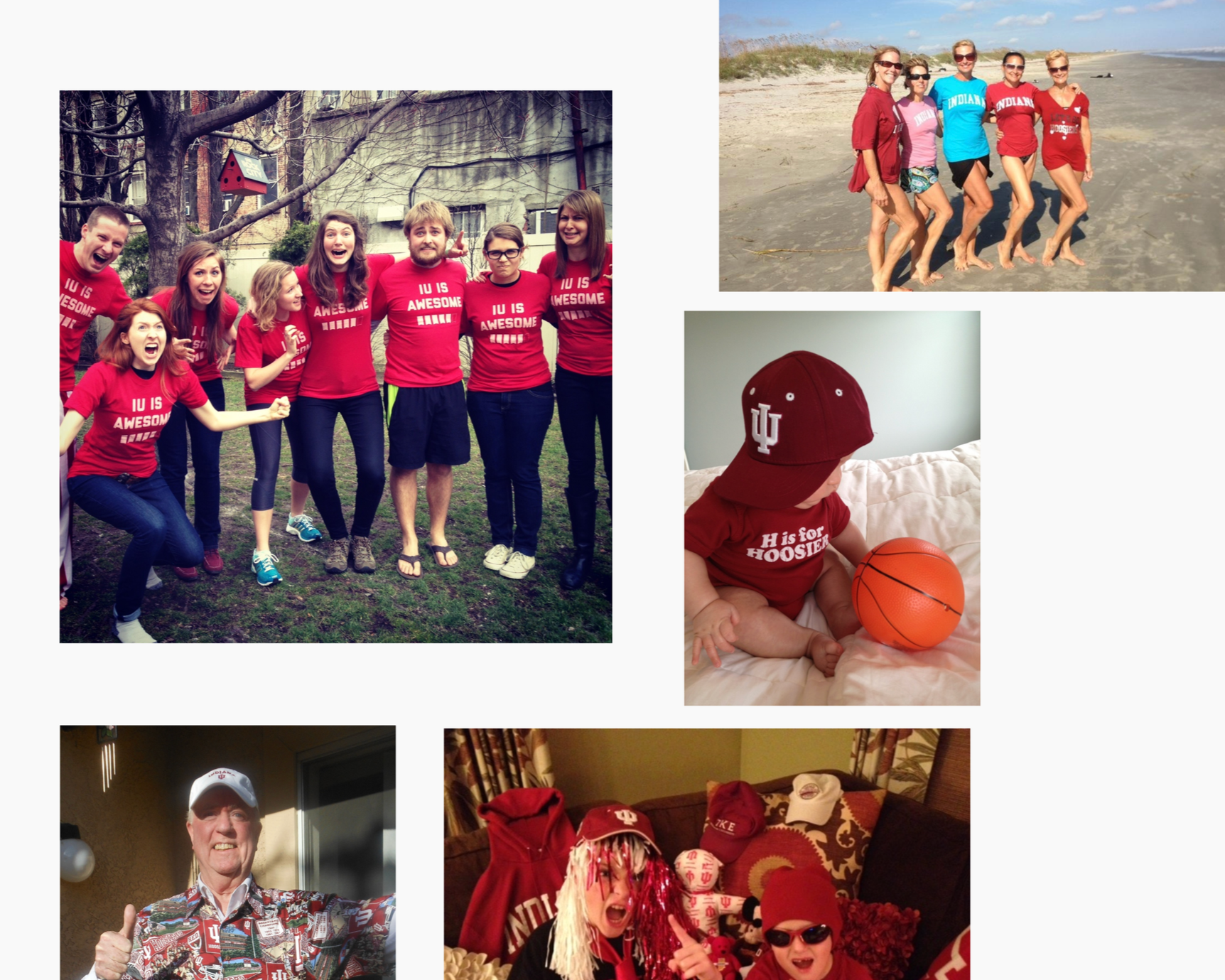 150 entries from around the world for the IU Hoosiers fan photo contest, submissions solicited via social.