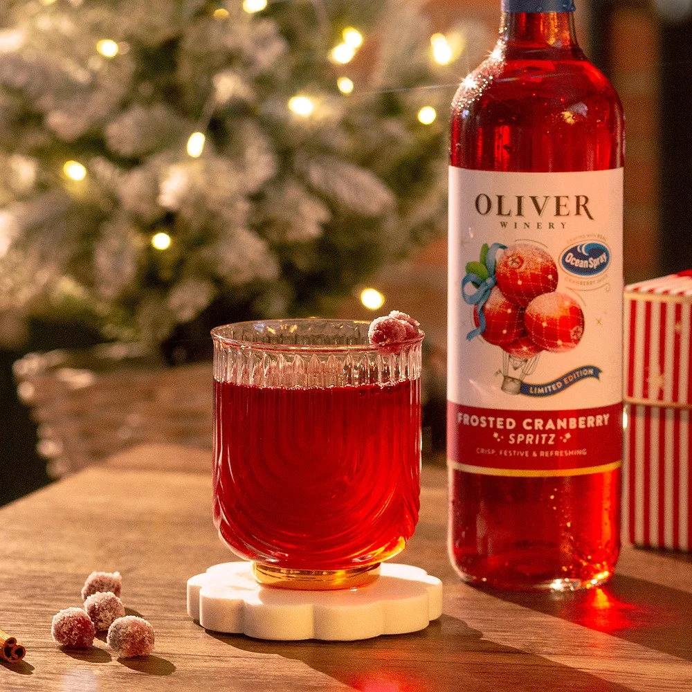 Oliver Winery + Ocean Spray Cranberries Collaboration - Seasonal Frosted Cranberry Spritz