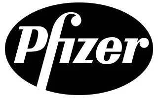 Pfizer logo in black and white