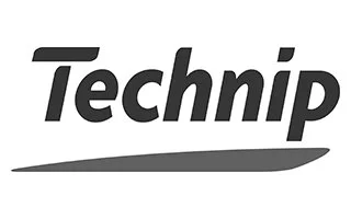 Technip logo in black text with a swoosh underneath