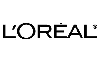 L'Oréal logo in black text on a white background