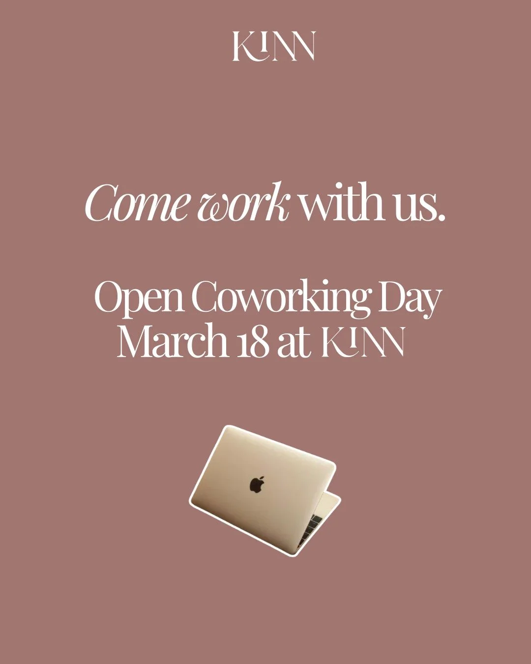 We're opening our doors. 

On March 18, KINN is hosting a free Open Coworking Day for first-time visitors come see what this space is actually about.

Register from the link in bio, pick your wave (morning or afternoon), get some work done, and stay 