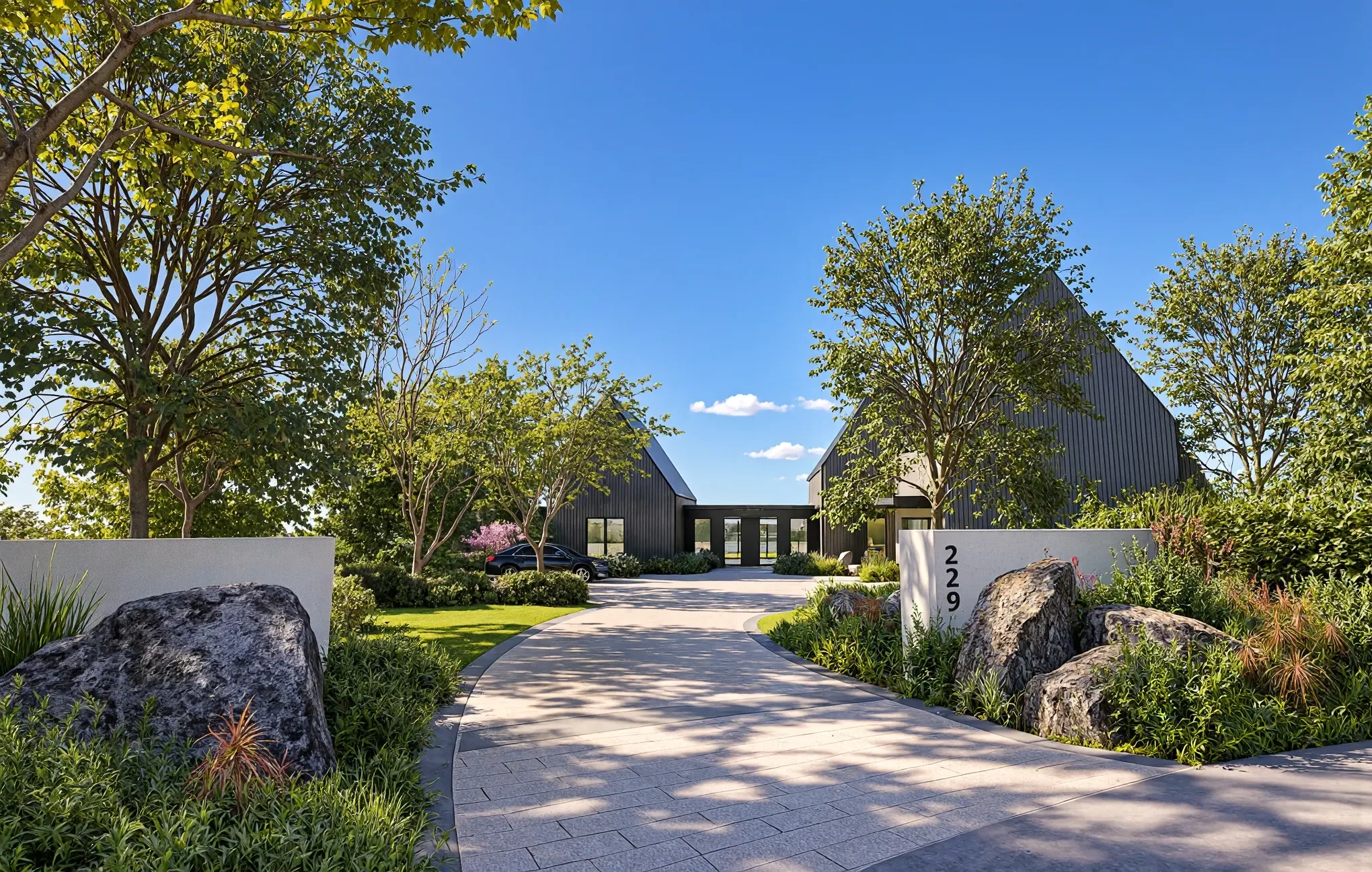 lakefront-residential-development-residence-driveway-entrance-kimmel-studio.webp