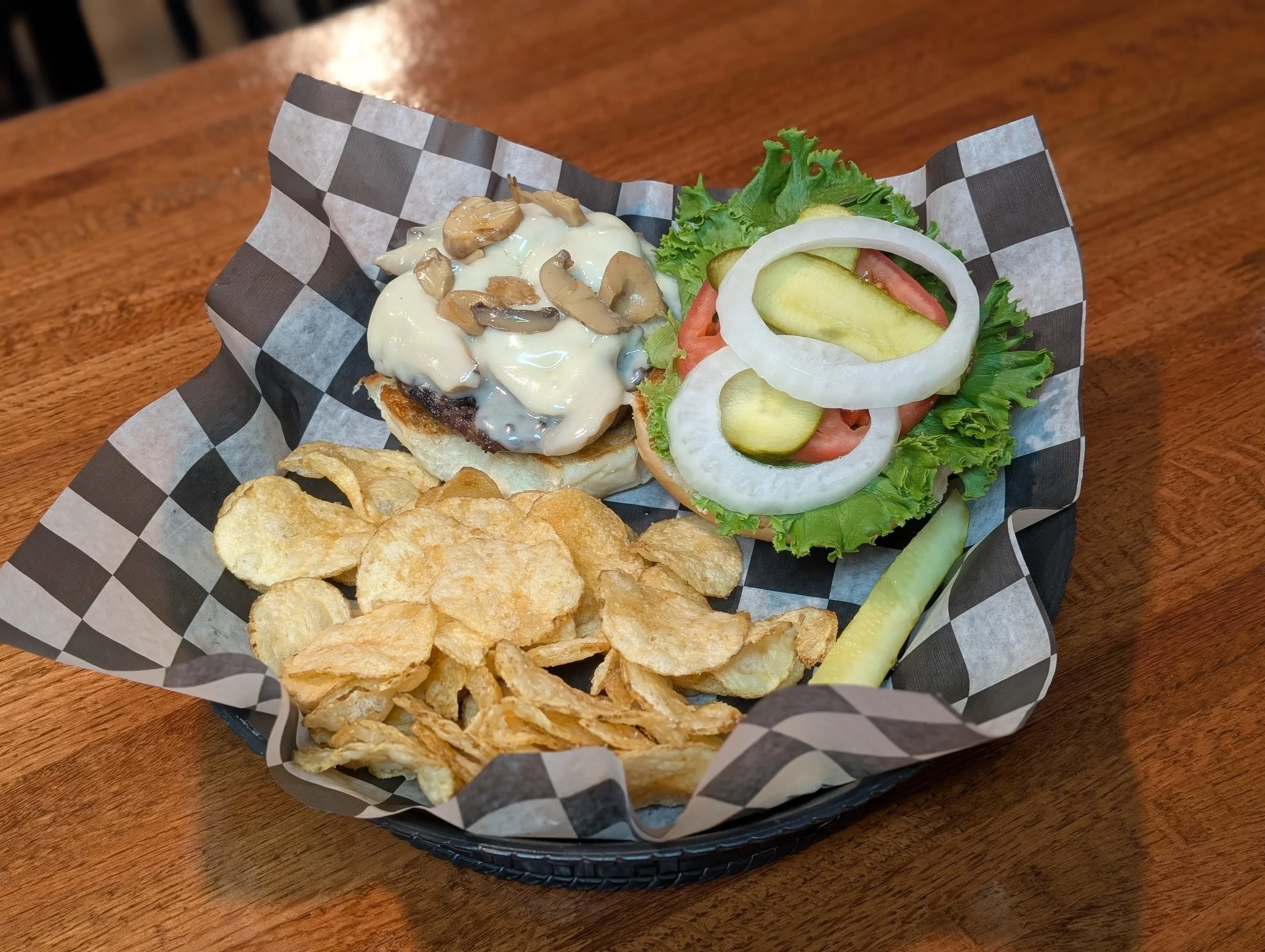 Mushroom Swiss Burger