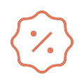 Illustration of a badge or seal with a wavy border and a star in the center.