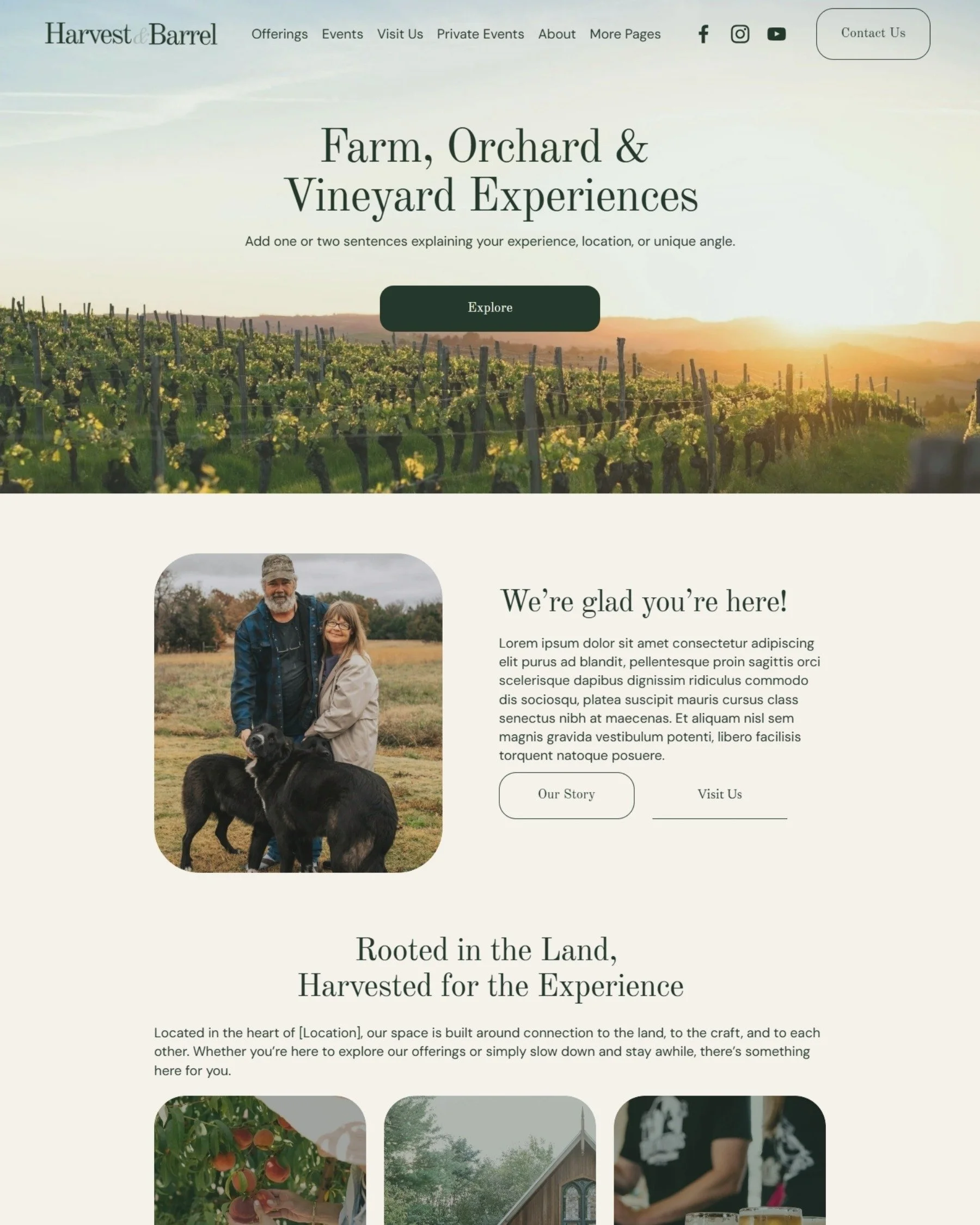NEW Squarespace Template Release: Harvest &amp; Barrel
_________________________

Designed for wineries, cideries, orchards, vineyards, farm markets, and agritourism brands, Harvest &amp; Barrel was created to help hospitality-focused businesses tell