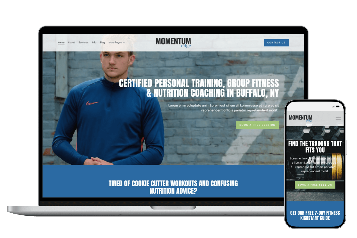Screenshot of Momentum Edge Squarespace Template