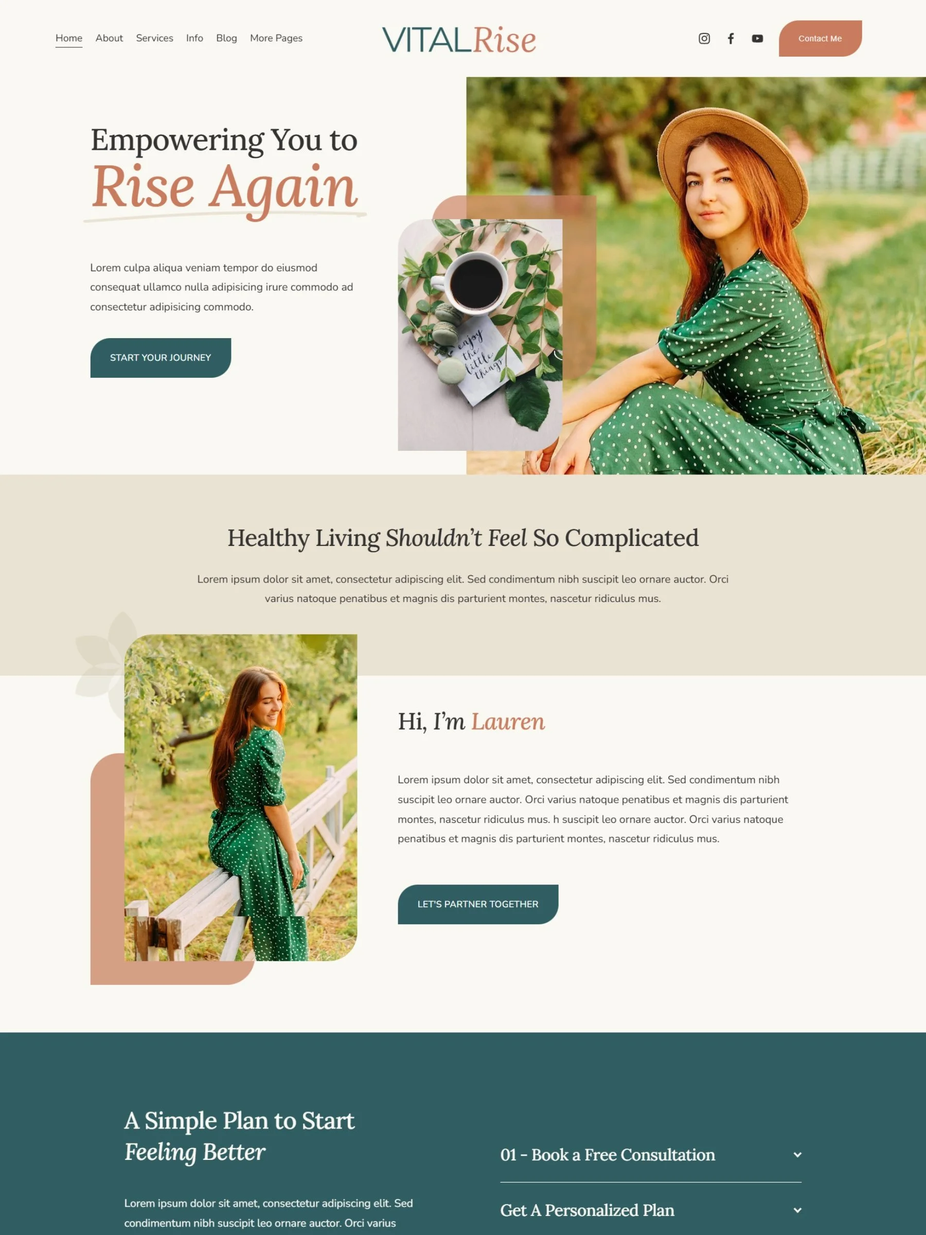 Vital Rise Squarespace Template