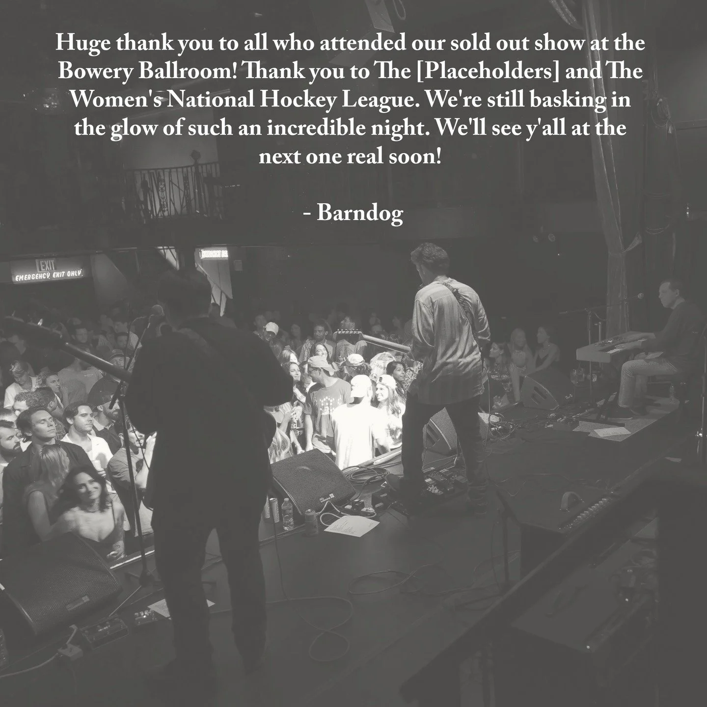 Bowery Ballroom 9/5. Photos and videos coming soon. Thank you all for coming out. We love you! 

(📸 @adam_ninyo )