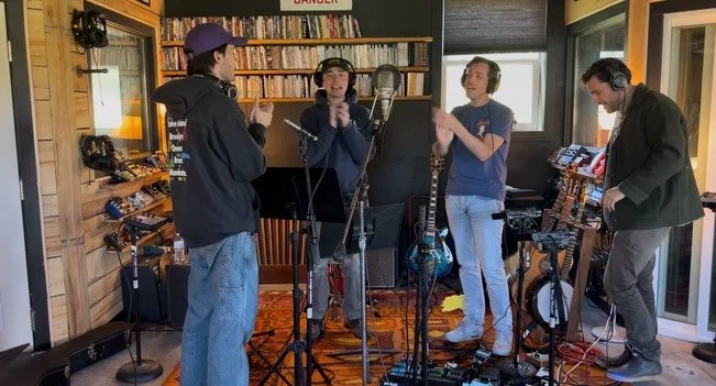 DDD9: we snapped and clapped our way through Day 9 finishing Matthew and Joe&rsquo;s contributions to the album. They fought valiantly on the battlefield and have been rewarded with an early return to the motherland where they will be showered and ad
