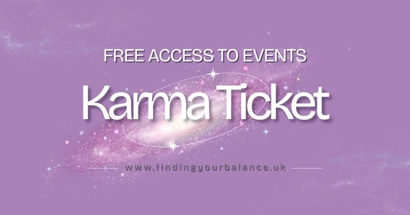 ✨ Karma Tickets Available ✨
Want to attend one of my events but can&rsquo;t afford it right now?

As a Karma Yogi, I work first from the heart..
I offer at least one free Karma ticket to all of my events. This is a completely FREE gifted ticket with 