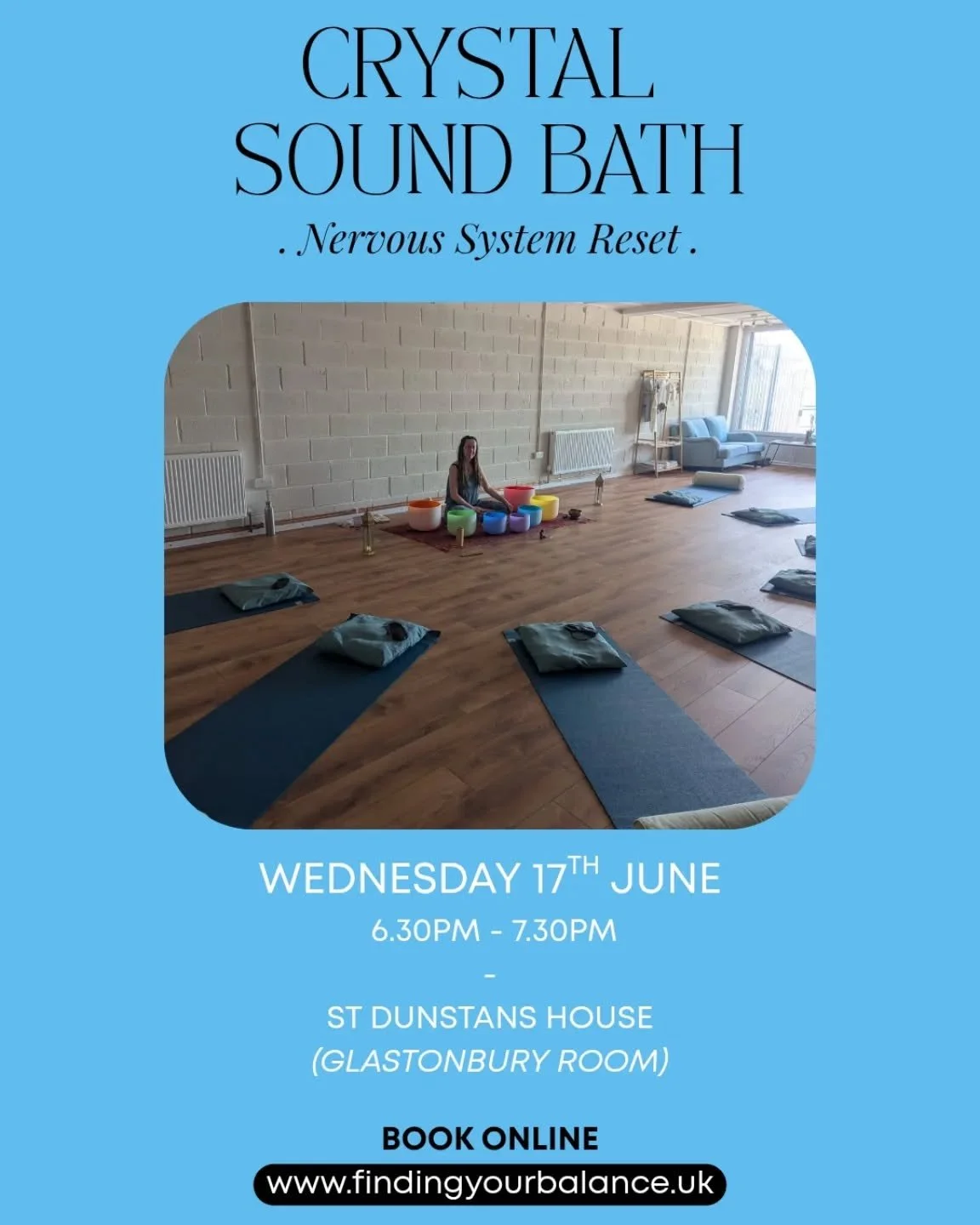 Next event in Glastonbury 🙏🌙

✨ Clear Quartz Crystal Bowls matches your natural crystalline. Amplifying the beautiful tone they bring. 

 ✨ Bring your nervous system into a deeply restorative state by listening to the sound frequencies.

✨ Shift br