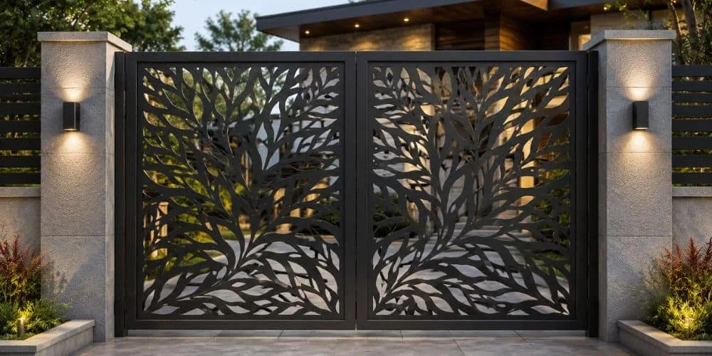 Laser-Cut Metal Gate