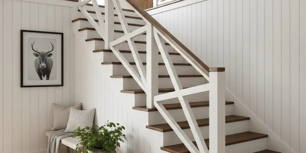 Farmhouse X-Design Railings