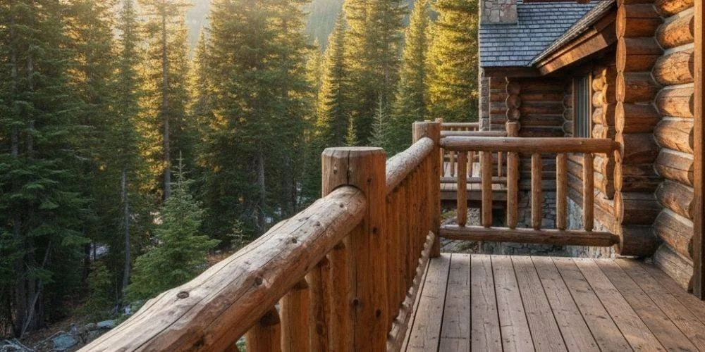 Rustic Log Railings