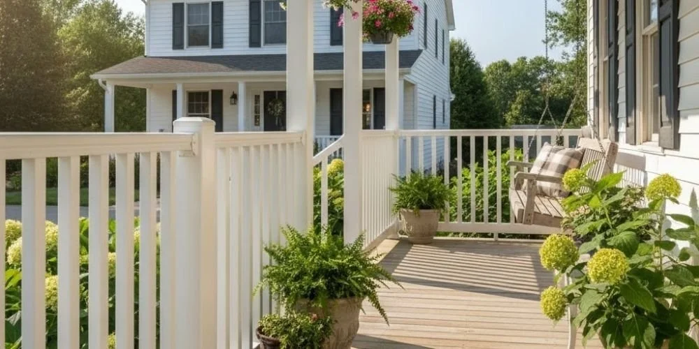Classic White Wooden Railings