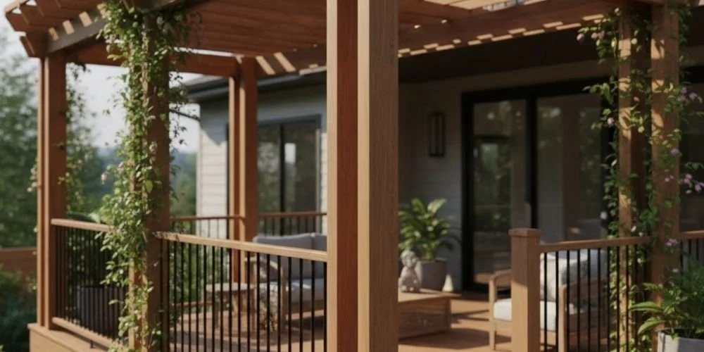 Pergola-Integrated Railings