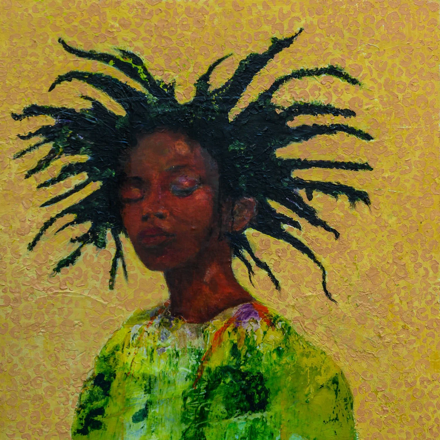 Comfortable in My Own Skin - 
40 x 40cm Acrylic on Canvas