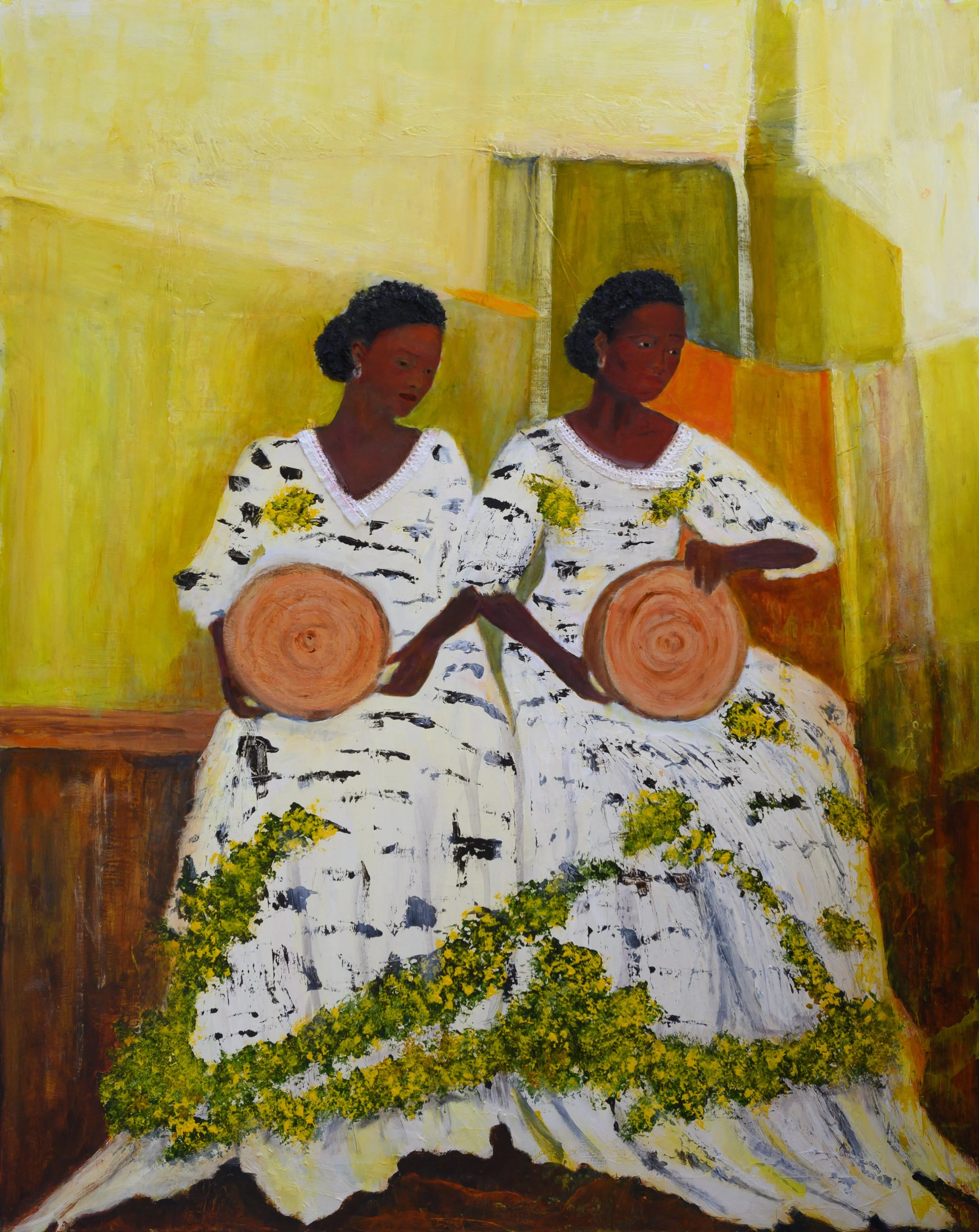 Spiritual Connections - Acrylic & Mixed Media on Panel 80x100cm