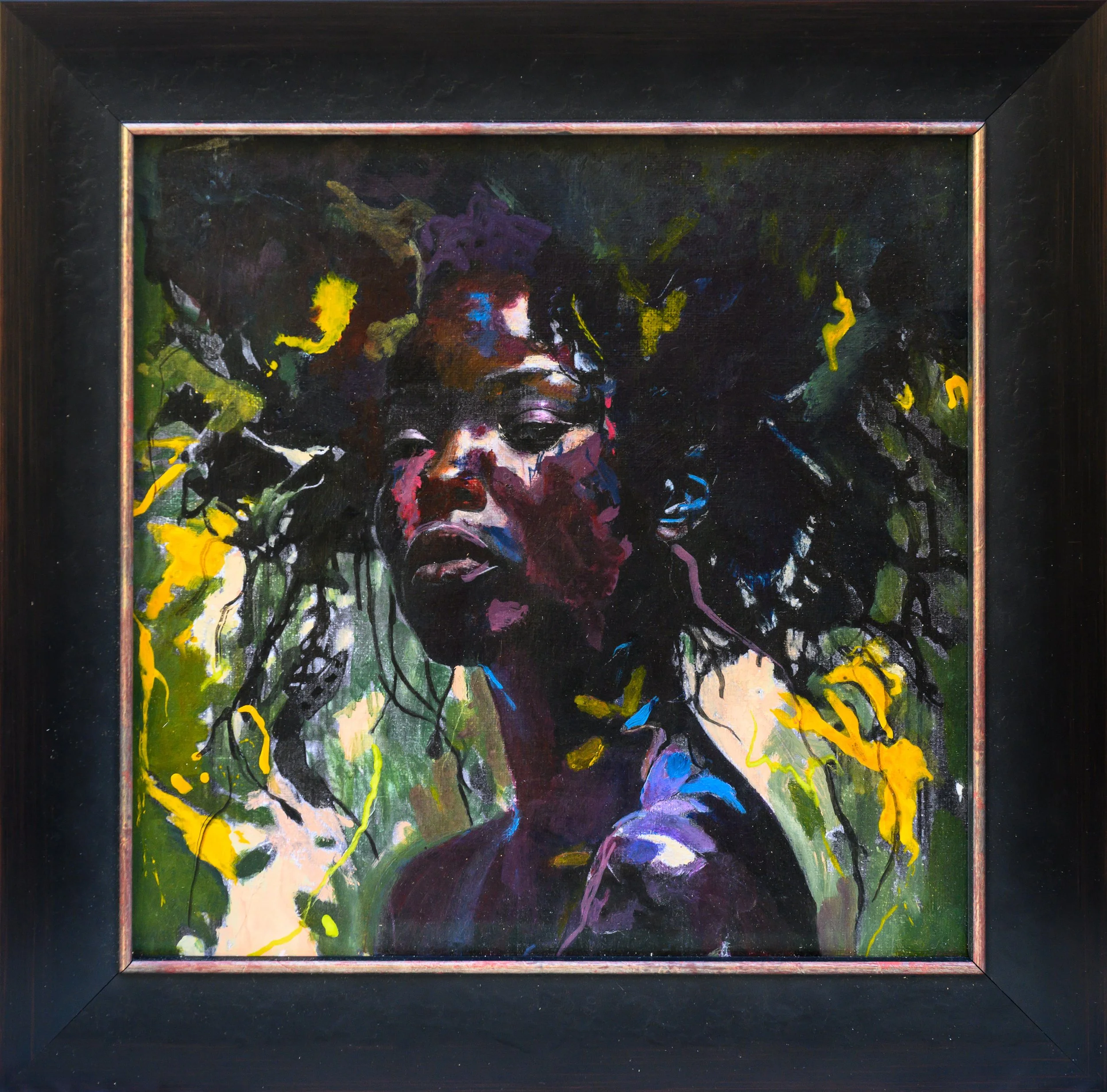 Choosing Rest - Acrylic on Canvas, Framed 37x37cm  *** SOLD ***