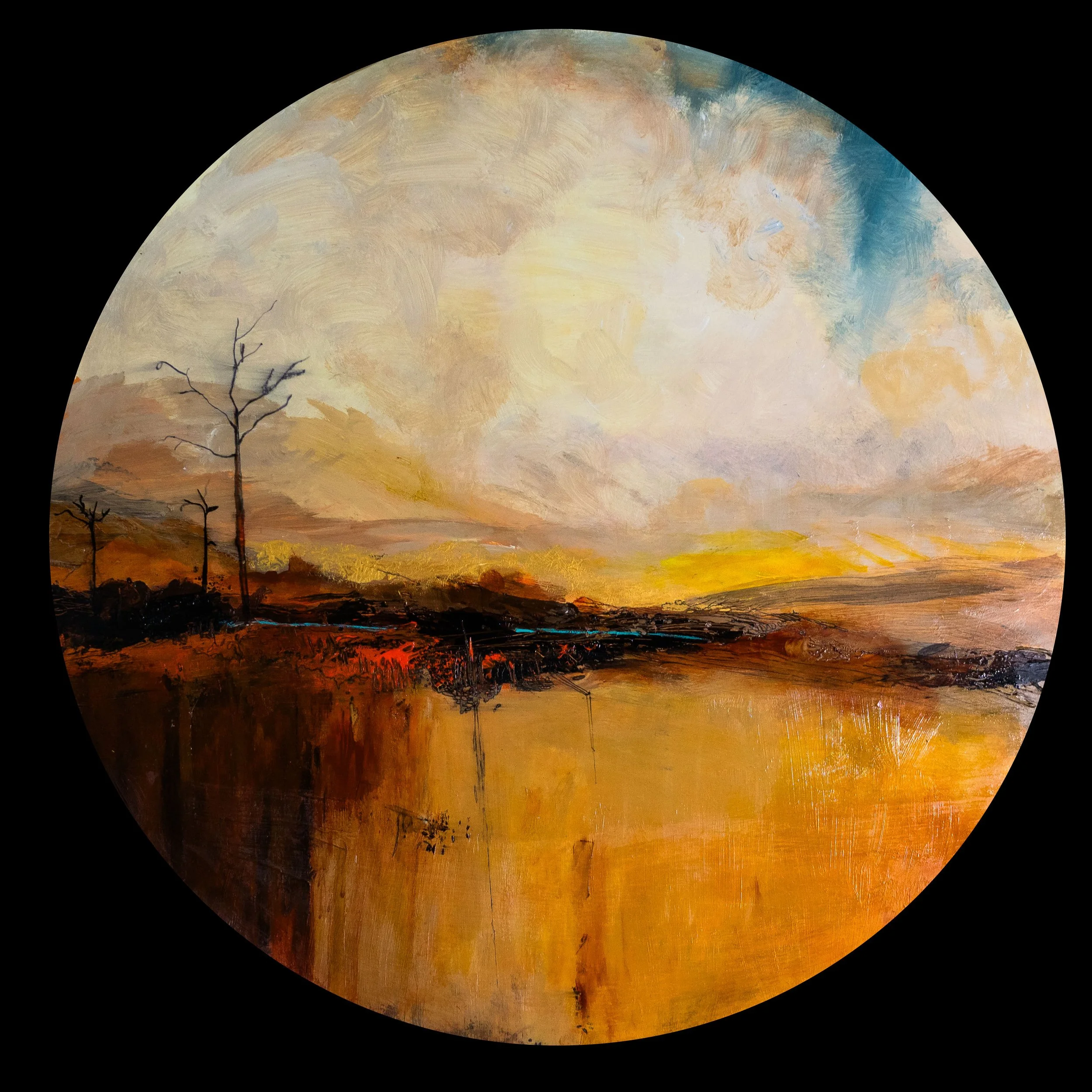 A Gift of Space - Acrylic on Dibond, 70cm Circular
