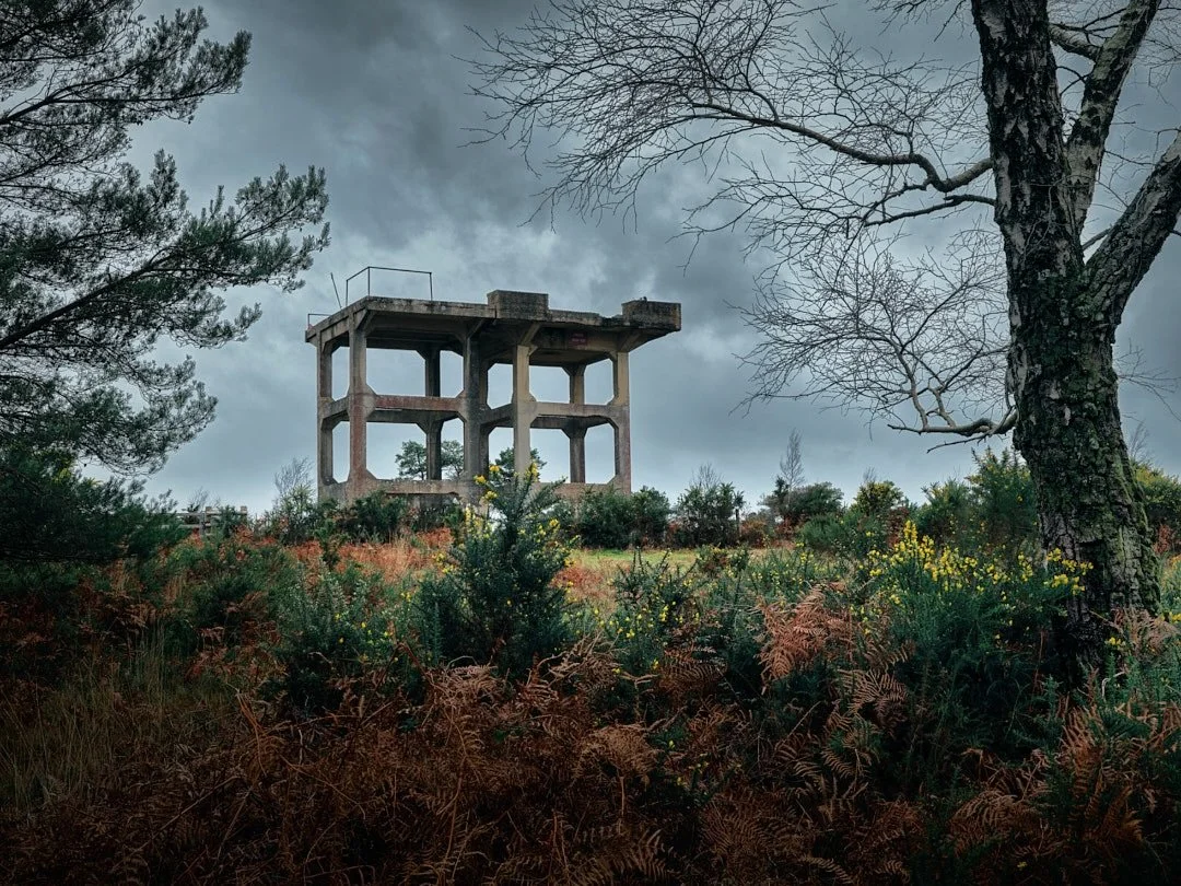 Anti-aircraft Bofors gun towers, Holton Heath, Dorset. Fujifilm GFX 100S + GF 35-70. #ww2relics #landscapephotographer #fujifilmgfx #photographyworkshop #markmypixels