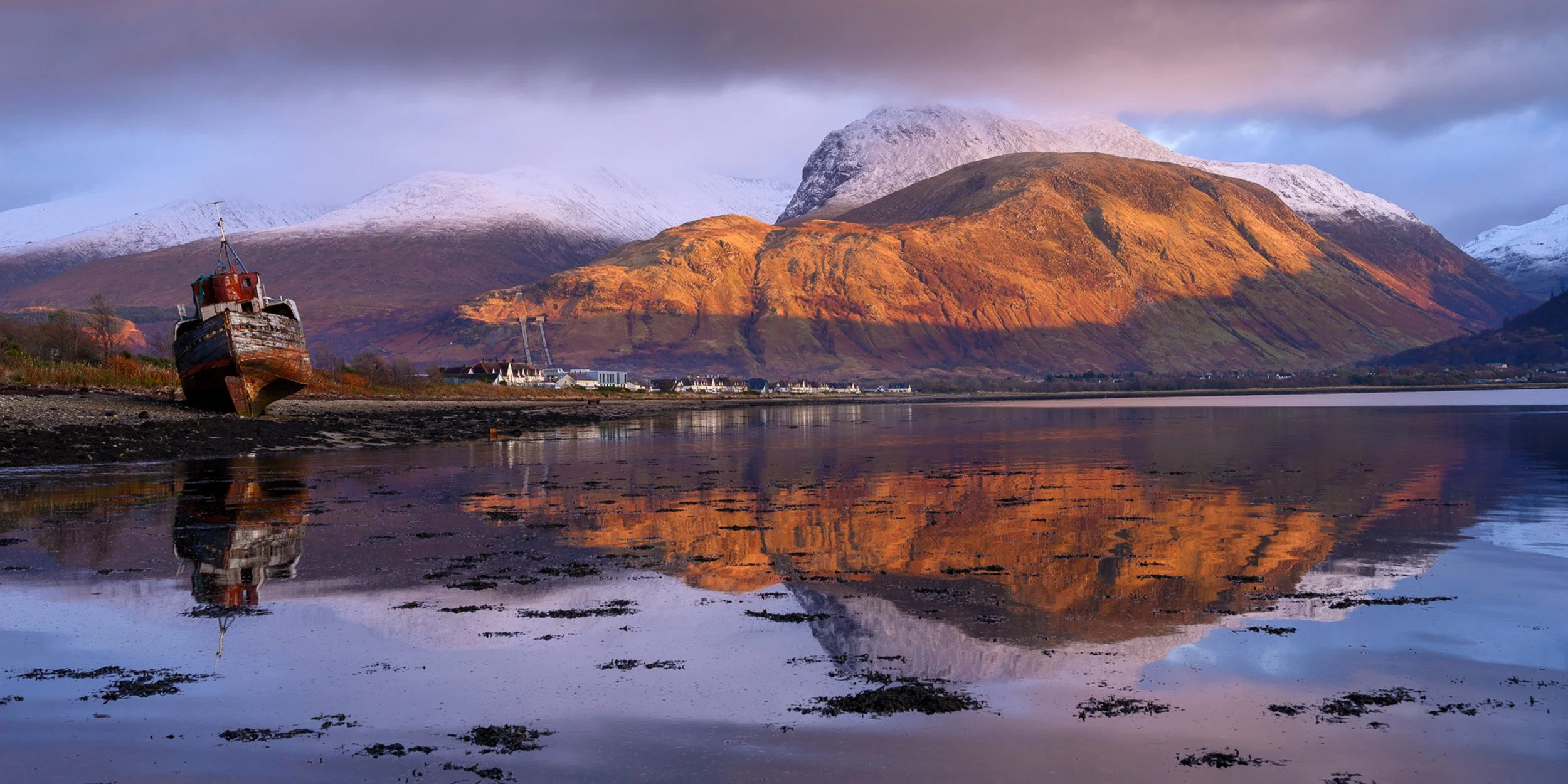 Ben Nevis over Loch Eil, Lochaber, Scotland