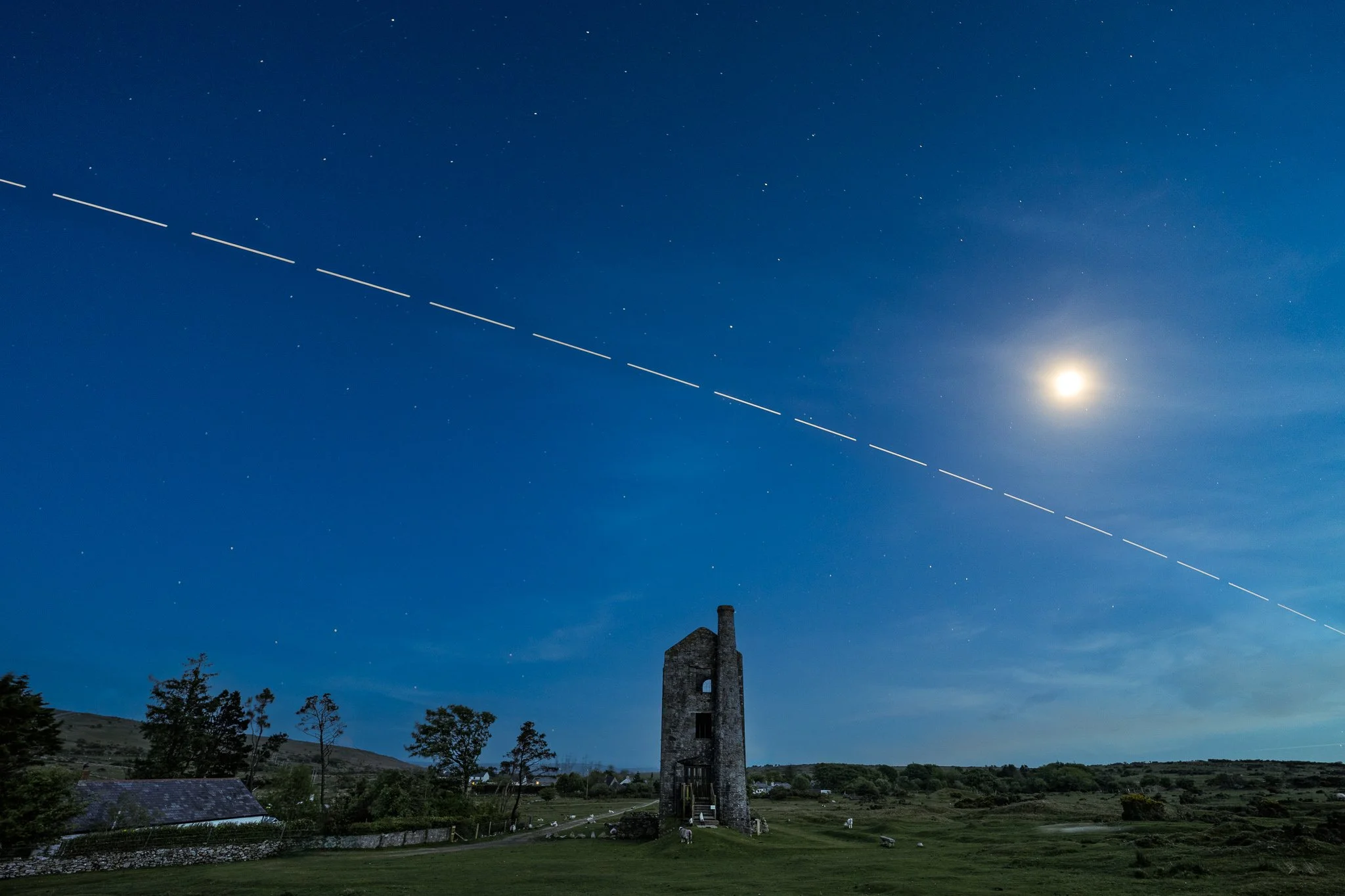 International Space Station + Houseman's Engine House, Cornwall