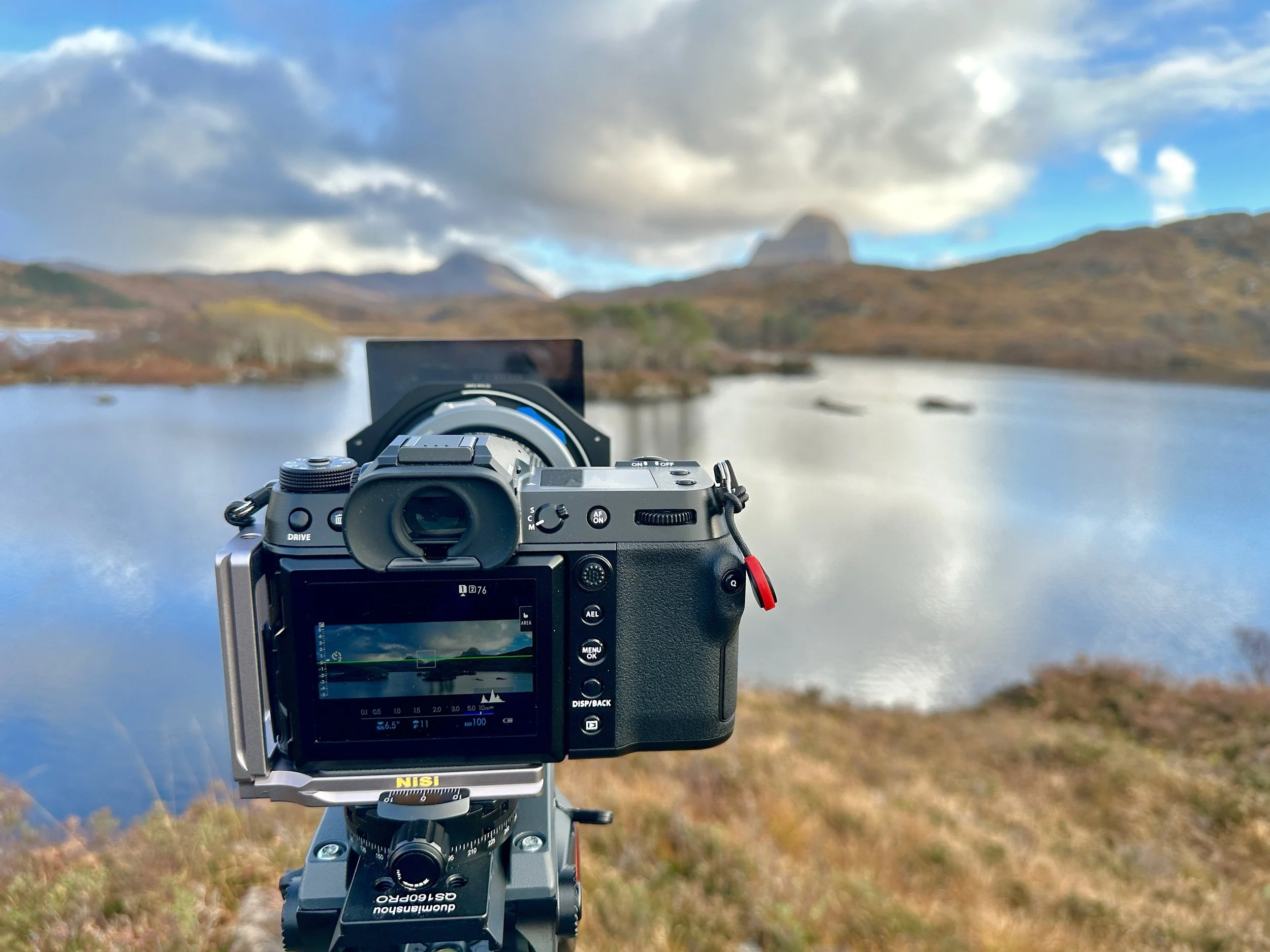 Fujifilm GFX 100S looking towards Suilven, Sutherland, Scotland.