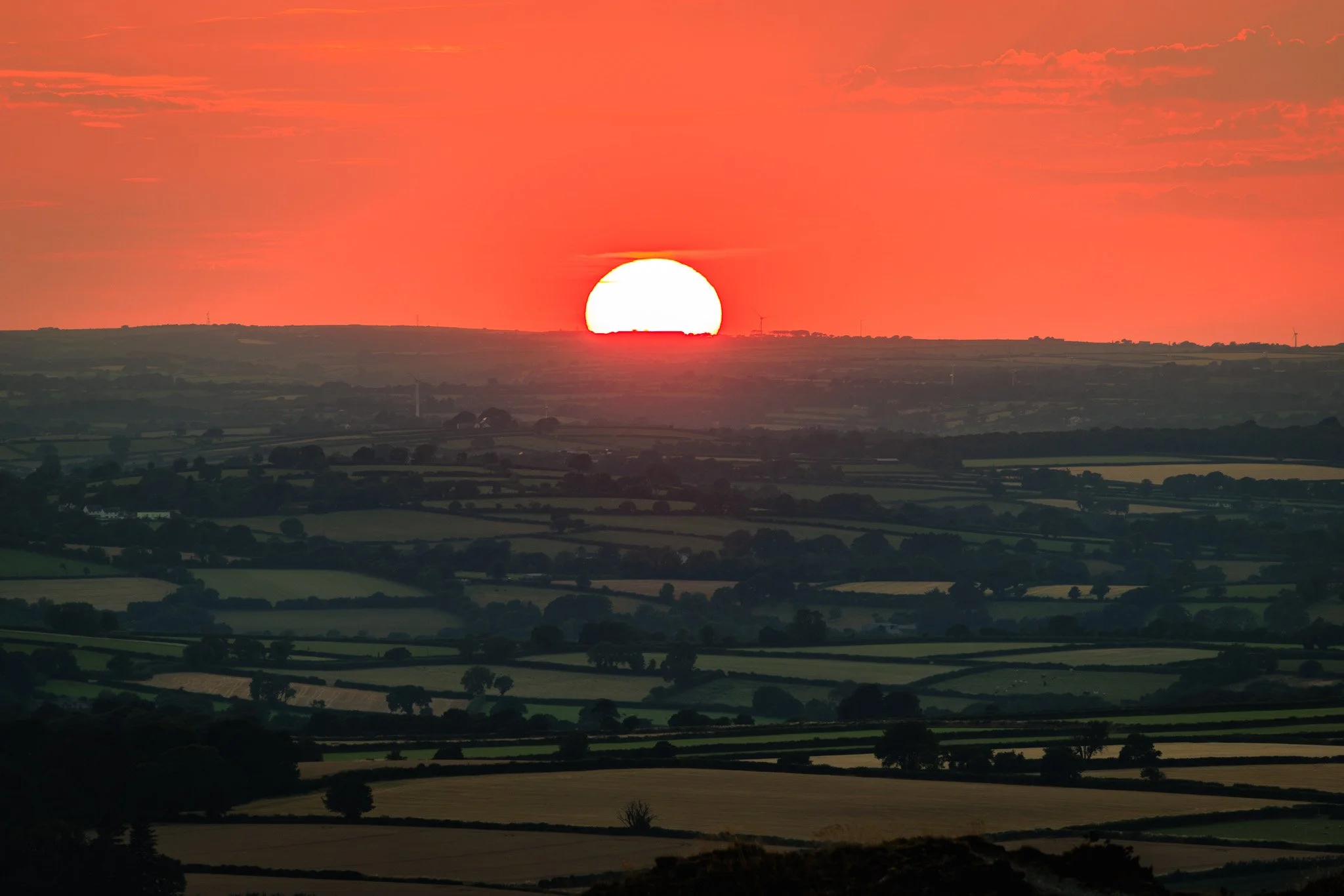Sunset from Kit Hill, Cornwall